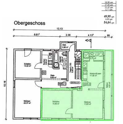Sonnige 2(,5) Zimmer-Etagenwohnung