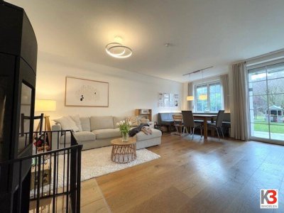 K3 - Sonnige, sehr geschmackvoll renovierte 3-Zimmer-Gartenwohnung in natur- und stadtnaher Lage! Eigener Parkplatz inklusive!