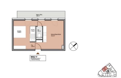 Stilvolle, neuwertige 1,5-Zimmer-Wohnung mit Balkon und EBK in Tübingen