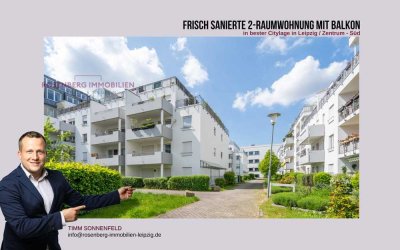 *bezugsfrei* Frisch sanierte 2-Raumwohnung mit Terrasse mitten im Leipziger Zentrum