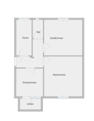 3 Zimmer Wohnung mit sonnigem Balkon- Sackgassenlage!