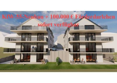 Neubau-Wohnung in Sörgenloch – KfW-55 genehmigt