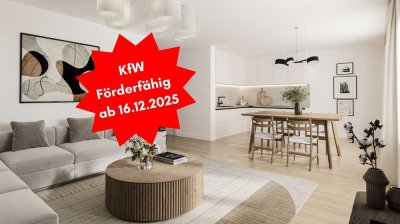 KfW Förderfähig ab 16.12.2025: 4-Zimmer-Dachgeschosswohnung mit Südbalkon, Neubau