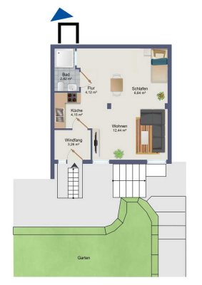Schöne 1-Zimmer-Wohnung sucht neuen Mieter