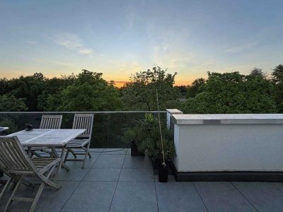 Exklusive 4-Zimmer-Penthouse-Wohnung, elegante Innenausstattung, 2 Terrassen, EBK, TG-Platz in Bonn