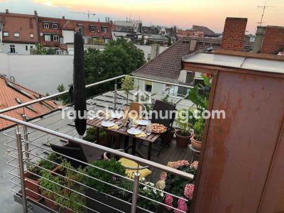 Tauschwohnung: Individuelle 3 Zi. Dachterrassen Wohnung gegen 4 Zi.