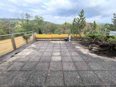 4 Zimmer-Wohnung mit 31 m2 Terrasse und Grün-Weit-Blick! Renovierungsbedürftig mit Potential zur Traumwohnung!