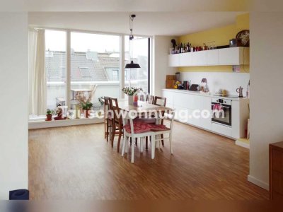 Tauschwohnung: ruhige und helle Penthouse / Maisonette Wohnung