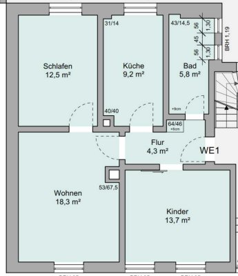 Erstbezug nach Sanierung mit Einbauküche: Stilvolle 3-Zimmer-Erdgeschosswohnung