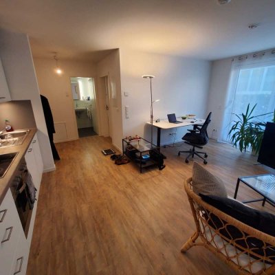 Helle 1,5-Raum-Wohnung mit Einbauküche und Terrasse in Filderstadt