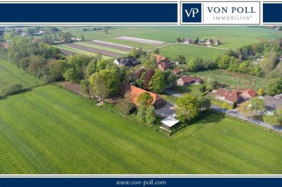 Resthof mit großer Scheune und herrlichem Grundstück