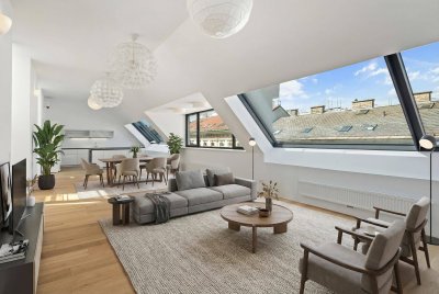 Luxuriöse 3-Zimmer-Dachgeschosswohnung mit exklusivem Flair nähe Kutschkermarkt
