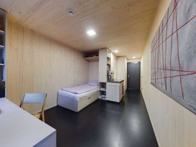 DIE ZIMMEREI | Ideal für Praktikant:innen: möblierte 1-Zimmer-Wohnung in Wilhelmsburg | Basic Bude