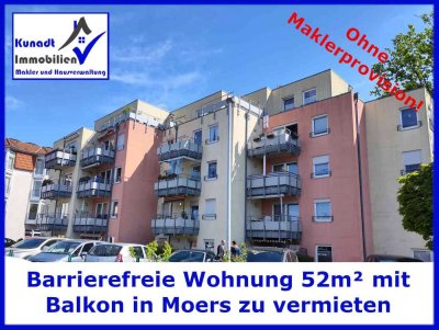 Barrierefreie Mietwohnung 52m² mit Balkon in Moers neben der AWO