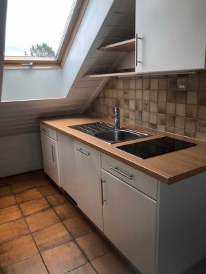 Geschmackvolle, teilmöbl. 1-Zimmer-Dachgeschosswohnung mit Balkon/Einbauküche in Konstanz-Dettingen