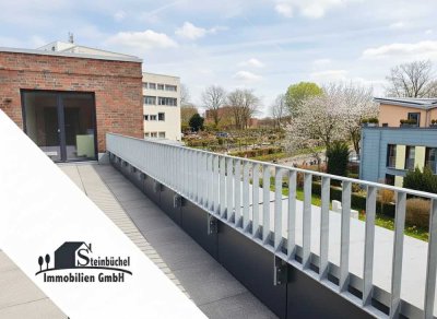 Moderne helle möblierte 2-Zimmer-Penthouse-Wohnung mit Dachterrasse in Münster