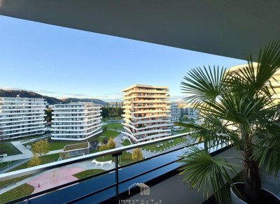 ROOFTOP : Moderne 2-Zimmer-Wohnung im 7. OG mit Balkon, privater Dachterrasse und Tiefgarage