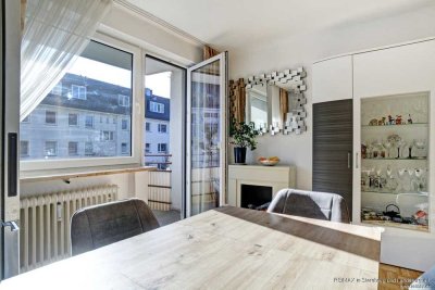 Hell, ruhig und zentral mitten in Sendling, 2 Zi., ca. 70m² WNFL. Balkon, frei, WG-tauglich, saniert
