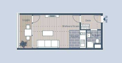 Kompakte 1-Raum-Wohnung im Leipziger Westen