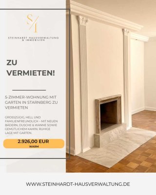 Exklusive 5-Zimmer-Wohnung mit Garten in Starnberg!