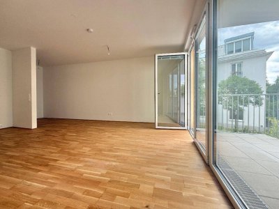 Erstbezug - 2 Zimmerwohnung I Nähe Donau I ca. 5,5m² Balkon I hochwertige Küche I Tiefgarage I Fußbodenheizung I