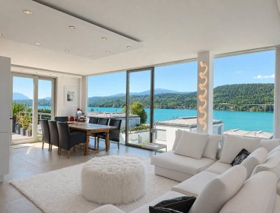 Modernes Penthouse mit exklusivem Strandbereich und Bootsplatz am Wörthersee
