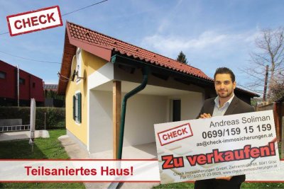 Zubau bewilligt! Teilsaniertes Ziegelmassiv-Einfamilienhaus in Graz-Puntigam!