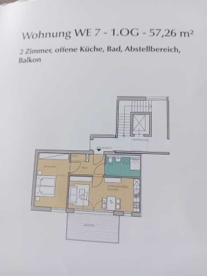 Moderne möblierte 2-Zimmer-Wohnung mit Carport, Balkon und Aufzug in Bielefeld-Quelle (Kutschenweg)