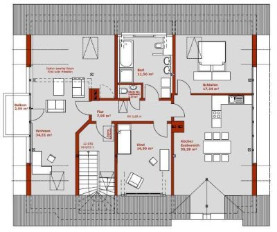 Helle 4-Zimmer Dachgeschosswohnung in Ottendorf-Okrilla
