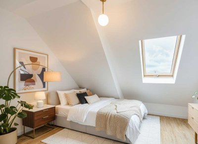 Notarkosten geschenkt: Gründerzeit-Dachgeschoss mit Innenhof-Balkon, offenem Wohnbereich & Keller