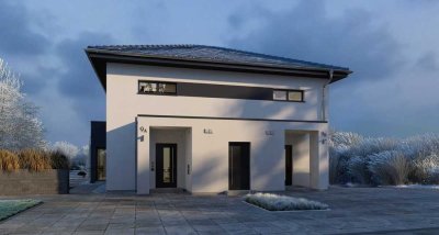 FÜR JUNGE FAMILIEN DIE ZUSAMMEN KAUFEN MÖCHTEN /  MIT GRUNDSTÜCK / MODERNE VILLA ZWEIGETEILT