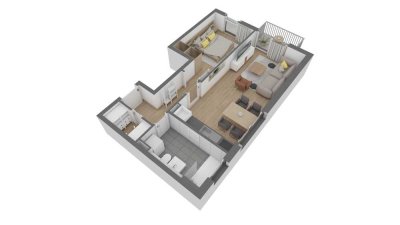 Attraktive 2 Zimmer-Wohnung im 1. OG mit Balkon