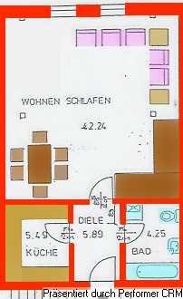 Appartement mit Mansarde