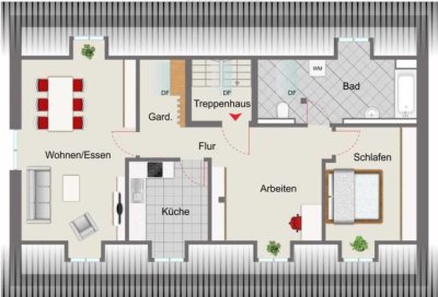 Helle 3-Zimmer-Wohnung mit außergewöhnlichem Charme - Domblick, Ruhe & Gartenanteil