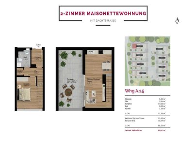Elegante 2-Zimmer-Maisonettewohnung mit Dachterrasse in Kempten-Lenzfried