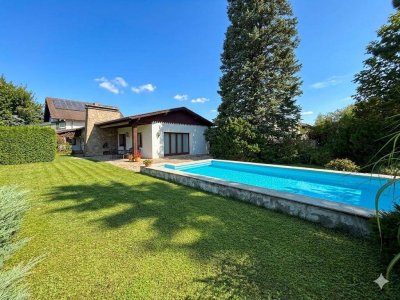 218 m² Wohnnutzfläche &amp; XL-Grund: Einfamilienhaus mit Pool &amp; Sauna, in Wilfersdorf bei Tulln!
