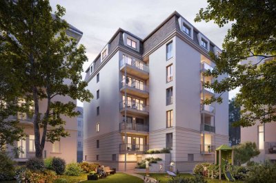DG-Maisonettewohnung mit eigenem Dachgarten -  Neubauprojekt mit Blick über Leipzig, KfW 40