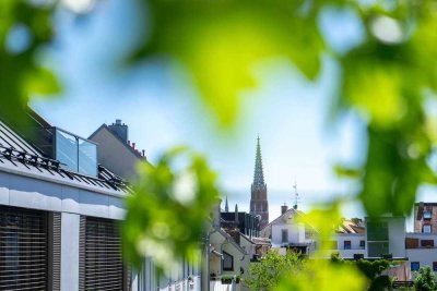 Wohnen an den Isarauen. Rückzugsort mit Dachterrasse nahe der Natur.