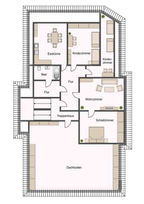 Renovierte 3-Raum-DG-Wohnung in Finne ab Dezember zu vemieten!