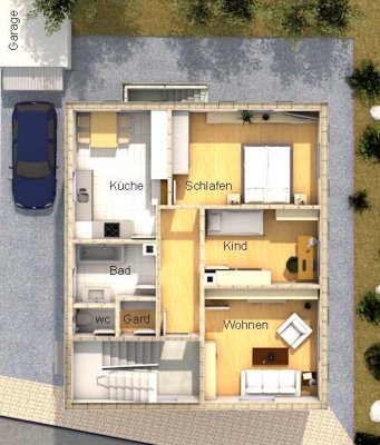 helle 3- Zimmer Südstadtwohnung / 2. OG / zentrumsnah in Schramberg