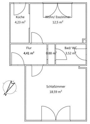 Gepflegte 2-Zimmer-Wohnung im 2. OG in Oberhausen-Dümpten