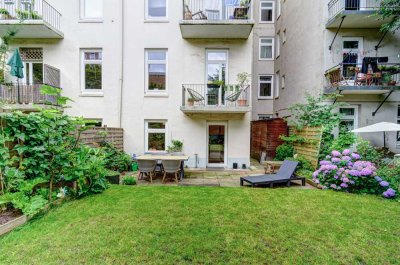 Eimsbüttel: kernsanierte Jugendstil-ETW mit 4,5 Zimmern und Garten!