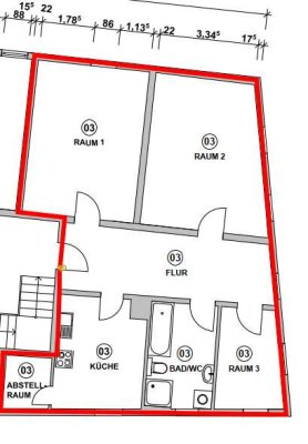 Helle 3-Zimmer-Wohnung im Herzen von Lauterbach – mit EBK & Mieterkeller – ab 01.08.2025