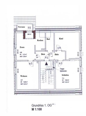 Bo.-Harpen, gut geschnittene 70 qm 4,5-Zimmer im 1. OG