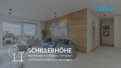 SCHILLERHÖHE - Penthouse mit Balkon, Terrasse und Panoramablick in Gerlingen