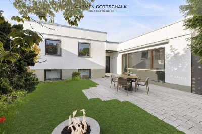Atrium-Bungalow mit Kamin, Garten, Sonne, Ruhe & Privatsphäre - Ideal für Familien