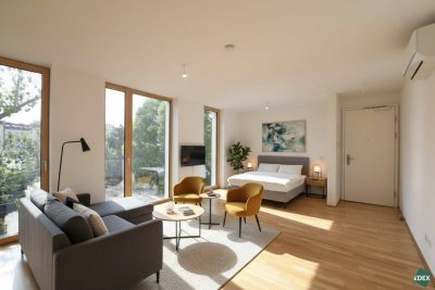Klimatisierte 1-Zimmer-Wohnung am Fuße des Wilheminenbergs