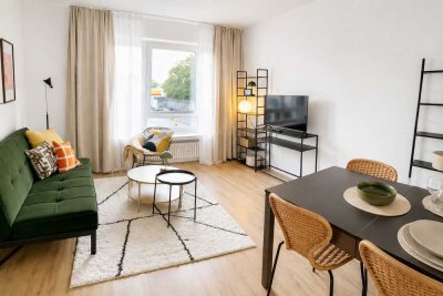 Modernes Wohnen mit Stil – vollmöblierte
3-Zimmer-Wohnung mit Balkon