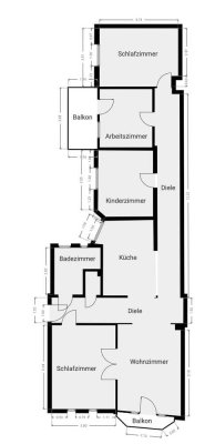 offenes Wohnkonzept, großzügige, helle & moderne 5-Zimmer Wohnung (134qm) zentrale & ruhige Wohnlage