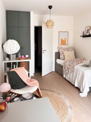 Möbliertes Neubau-Apartment mit sonniger Terrasse für Studenten/Azubis - direkt an der Uni Augsburg!